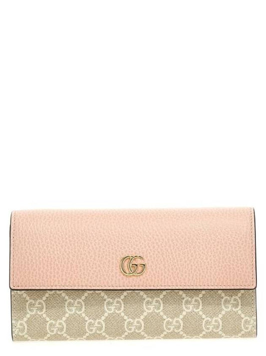 GG Marmont Chain Long Wallet Light Pink - GUCCI - BALAAN 1