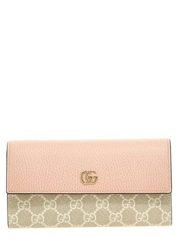 GG Marmont Chain Long Wallet Light Pink - GUCCI - BALAAN 1