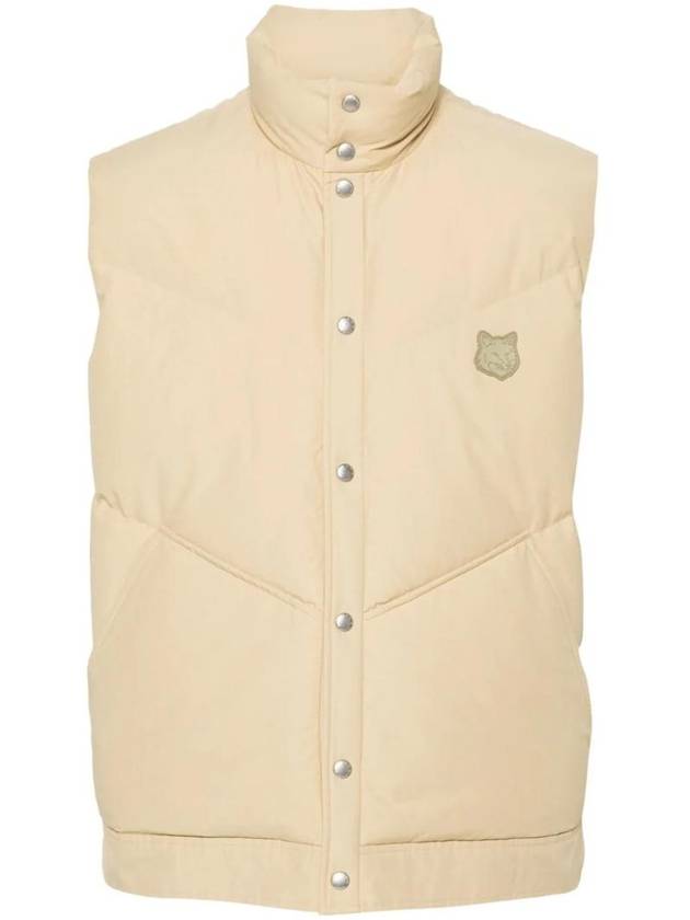 Bold Fox Head Quilted Gilet Vest Beige - MAISON KITSUNE - BALAAN 1