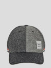 Logo Patch Panel Wool Ball Cap Grey - THOM BROWNE - BALAAN 1