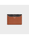 Triomphe Canvas Calfskin Card Wallet Tan - CELINE - BALAAN 2