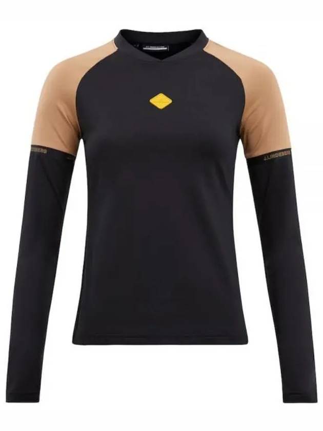 Sienna Slim Fit Long Sleeve T-Shirt Black - J.LINDEBERG - BALAAN 2