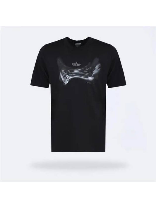 Shadow Project Neo Flora Short Sleeve T-Shirt Black - STONE ISLAND - BALAAN 2