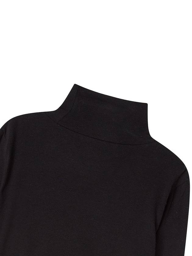 Tencel Turtle Neck T Shirt Black - THE GREEN LAB - BALAAN 11