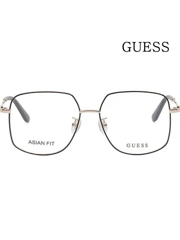 Glasses frame GU2839D 005 square men women metal frame Asian fit - GUESS - BALAAN 3