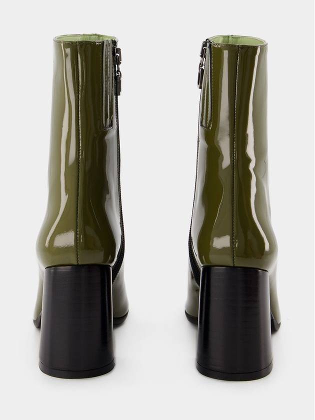 Donna Boots - Carel - Patent Leather - Khaki/black - CAREL - BALAAN 3