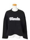 Women's Logo Cotton Sweatshirt Black - MONCLER - BALAAN 2