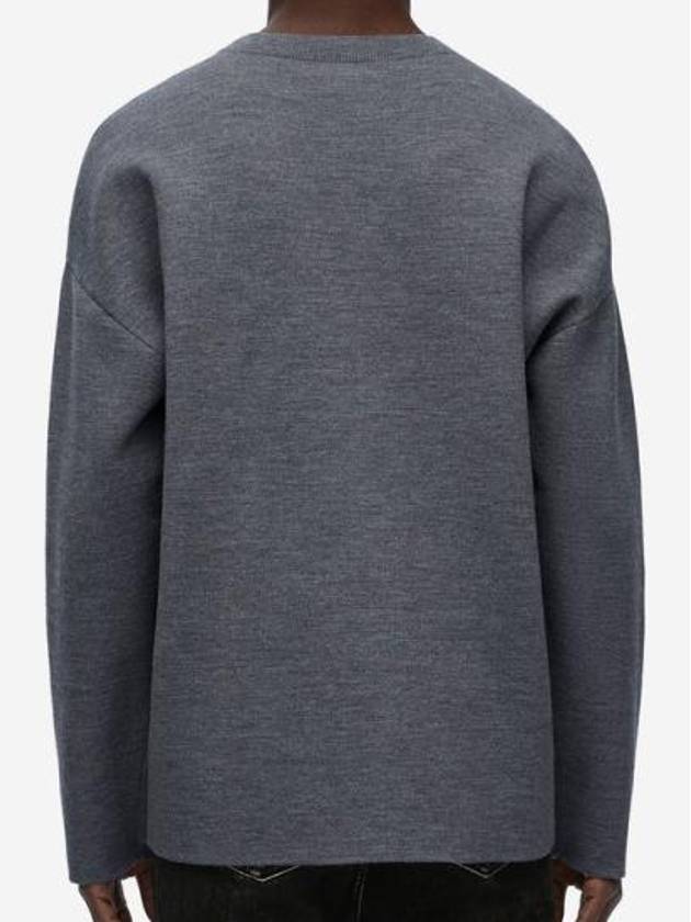 Debossed Anagram Wool Knit Top Grey - LOEWE - BALAAN 4