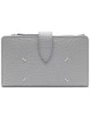 Iconic Stitch Leather Card Wallet Grey - MAISON MARGIELA - BALAAN 1