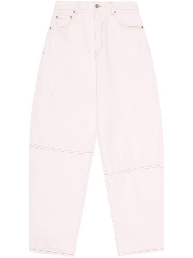 Overdyed Denim Stary Jeans Chalk Pink - GANNI - BALAAN 2