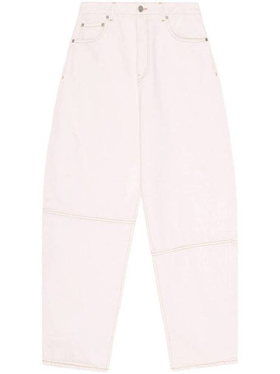 Overdyed Denim Stary Jeans Chalk Pink - GANNI - BALAAN 2