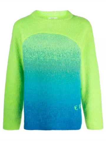 RL Gradient Rainbow Sweater Knit Green RL07N001 Gradient rainbow sweater knit - ERL - BALAAN 1