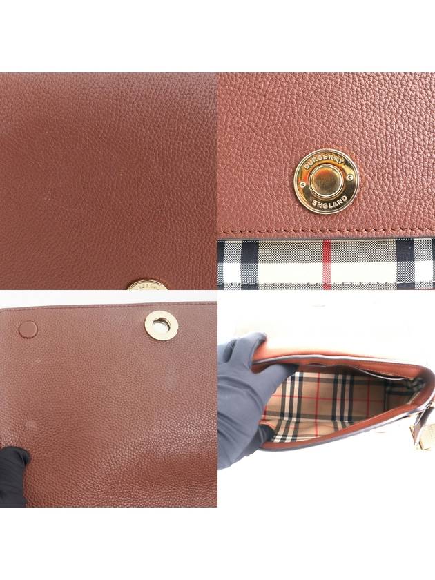 Vintage Check Leather Note Cross Bag 8021111 - BURBERRY - BALAAN 7