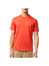 Men's Small Logo Sports Breathable Short Sleeve T-Shirt Orange - LACOSTE - BALAAN 1