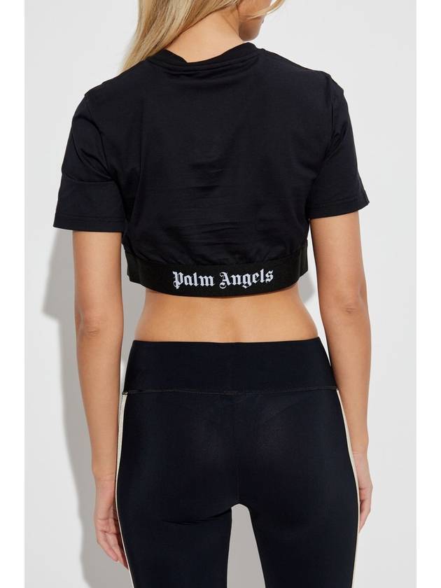 Palm Angels Top With Logo, Women's, Black - PALM ANGELS - BALAAN 4