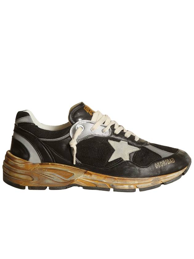 Dad-Star Mesh Nappa Leather Low Top Sneakers Black Ice Grey - GOLDEN GOOSE - BALAAN 2