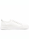 Lace Up Logo Leather Low Top Sneakers White - AMI - BALAAN 2