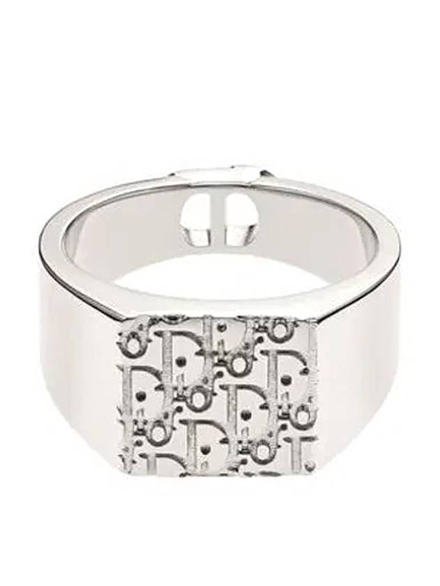 Oblique Signet Ring Silver - DIOR - BALAAN 1