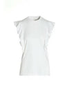 Women's Ruffled Sleeveless White - CHLOE - BALAAN 2