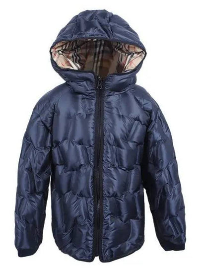 Kids Hooded Padded Navy - BURBERRY - BALAAN 2