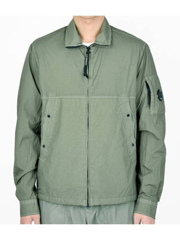 Tylon L Zipper Long Sleeve Shirt Green - CP COMPANY - BALAAN 1