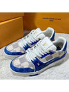 LV Trainer Damier Calfskin Blue Sneakers - LOUIS VUITTON - BALAAN 3