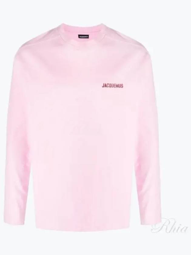 Le Pavane Manches Longues Jam Logo Print Long Sleeve T-Shirt Pink - JACQUEMUS - BALAAN 2