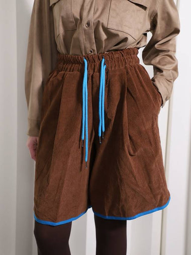 Women s Suede Wide Pants Brown POL - TINA BLOSSOM - BALAAN 1