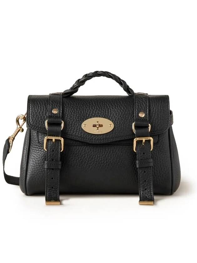 Alexa Heavy Grain Mini Tote Bag Black - MULBERRY - BALAAN 2