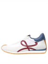 Flow Runner Nylon Suede Low Top Sneakers White Denim Raspberry - LOEWE - BALAAN 2