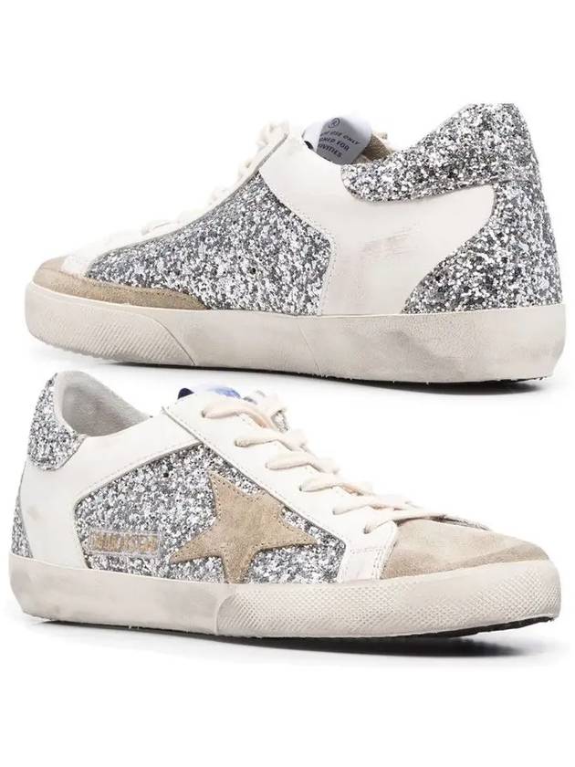 Superstar Glitter Low Top Sneakers Grey - GOLDEN GOOSE - BALAAN 2