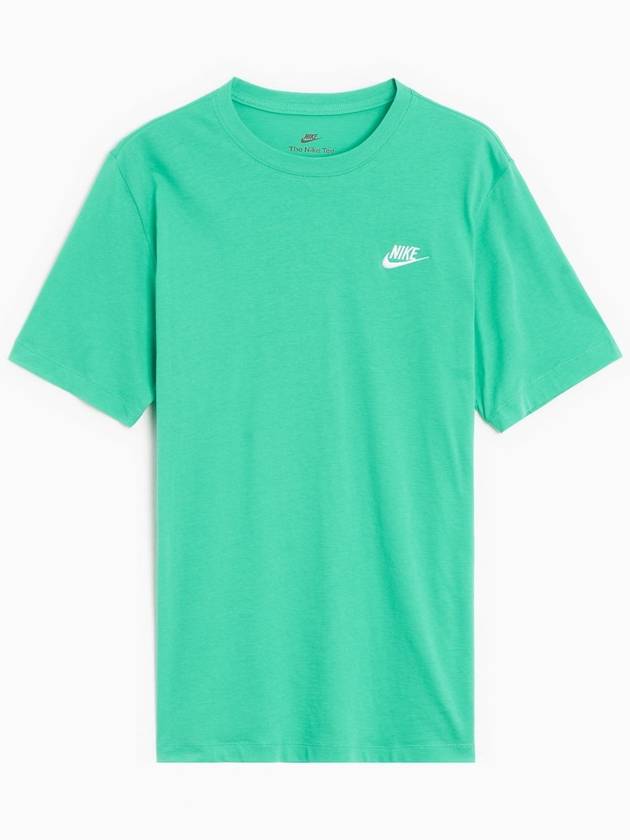 Sportswear Club Short Sleeve T-Shirt Green - NIKE - BALAAN 5