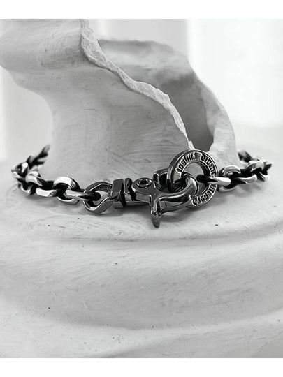 Black Line Original Chain Bracelet Black Silver - BLESSED BULLET - BALAAN 2