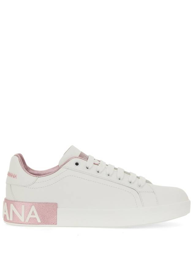 Portofino low-top sneakers white pink - DOLCE&GABBANA - BALAAN 18