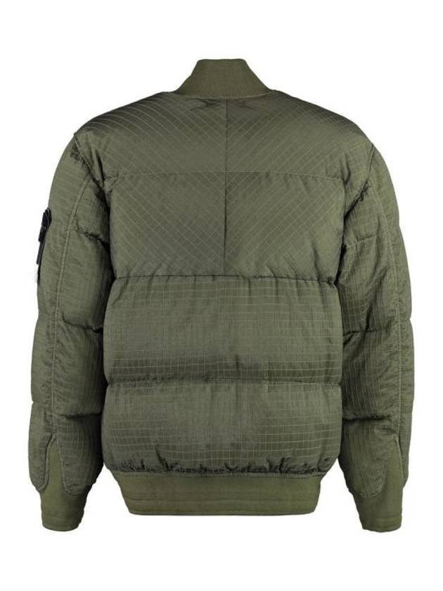 Macro Ripstop Nylon Metal Down Jacket Olive - STONE ISLAND - BALAAN 3