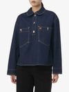 Pocket Denim Polo Shirt Blue - KENZO - BALAAN 2