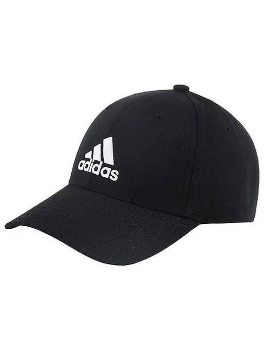 logo embroidered cotton ball cap black - ADIDAS - BALAAN 1