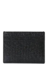 Embossed Logo Leather Card Wallet Black - SAINT LAURENT - BALAAN 4