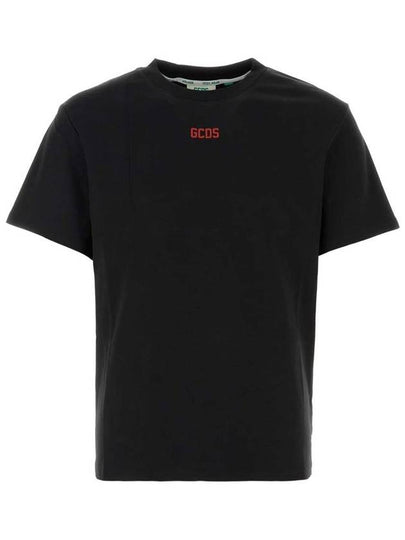 Men's Basic Logo Short Sleeve T-Shirt Black - GCDS - BALAAN 2