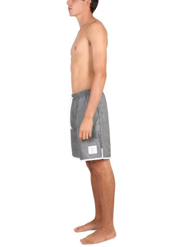 Ripstop Jersey Lining Track Shorts Grey - THOM BROWNE - BALAAN 5