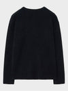 Cotton ribbed henley neck knit black - NOIRER - BALAAN 4