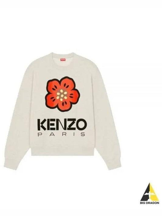 Men's Boke Flower Print Sweatshirt Light Grey - KENZO - BALAAN 2