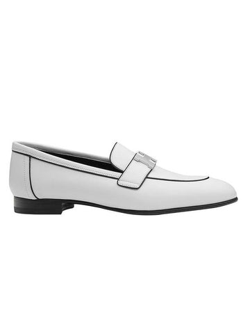 silver logo Blanc Paris loafers white - HERMES - BALAAN.