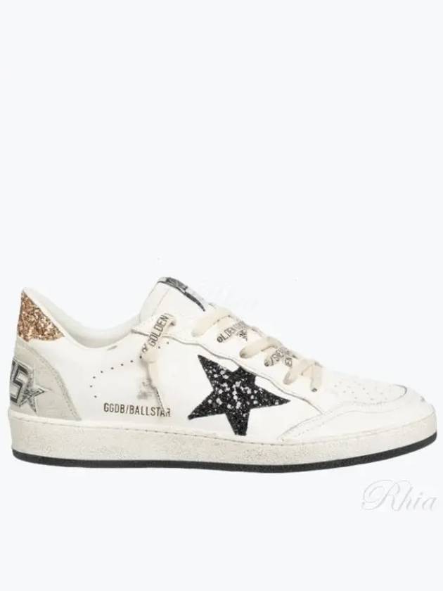 Ball Star Gold Tab Leather Low Top Sneakers White - GOLDEN GOOSE - BALAAN 2