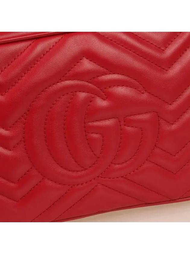 GG Marmont Matelasse Small Chain Shoulder Bag Hibiscus Red - GUCCI - BALAAN 10