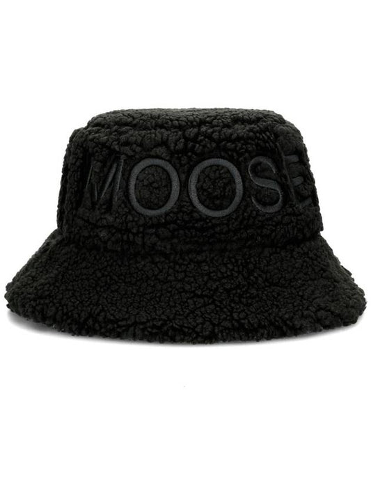 Cobble Embroidered Logo Bucket Hat Black - MOOSE KNUCKLES - BALAAN 2