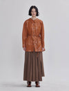 Signature Coated Cotton Shirt Brown - LIE - BALAAN 1