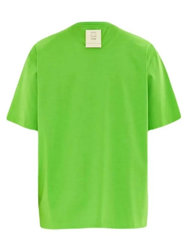 Men's Green Back Logo Round Cotton Short Sleeve TShirt W231TS02705F - WOOYOUNGMI - BALAAN 3