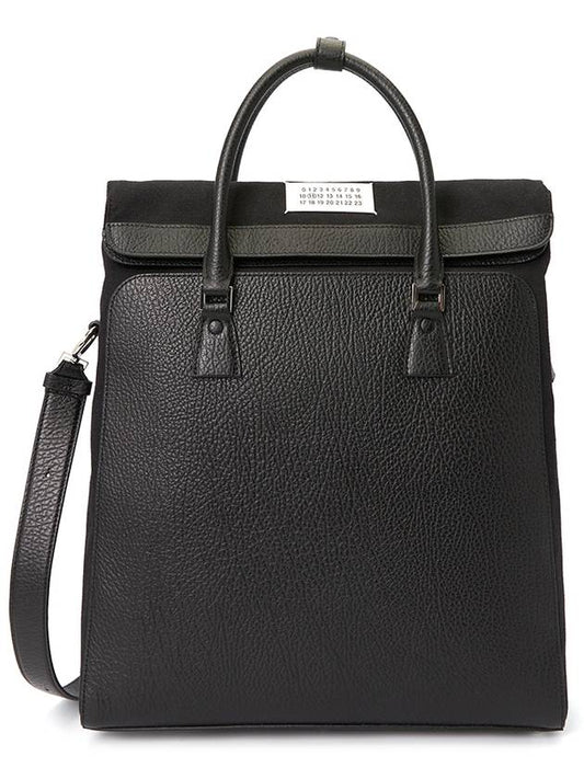 5AC Daily Leather Tote Bag Black - MAISON MARGIELA - BALAAN 2