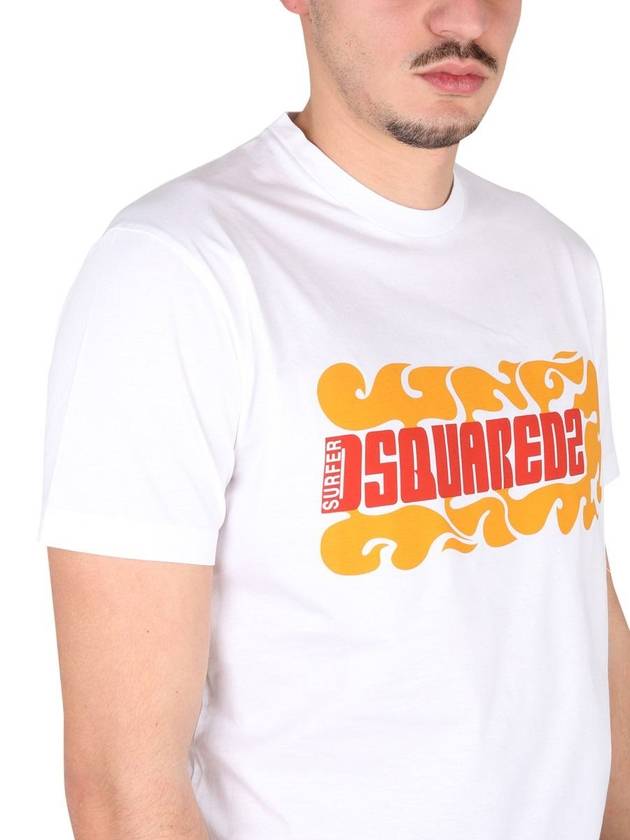 logo print short sleeve t-shirt white - DSQUARED2 - BALAAN 5